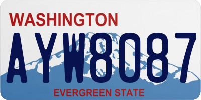 WA license plate AYW8087