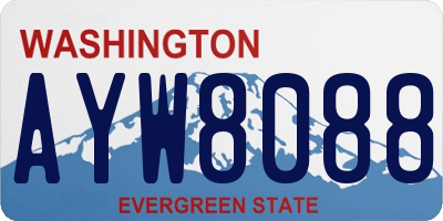 WA license plate AYW8088