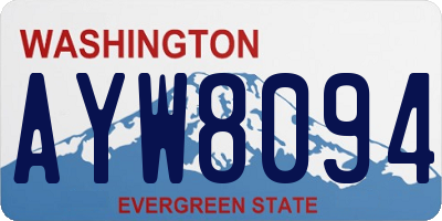 WA license plate AYW8094