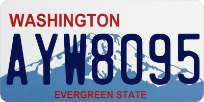 WA license plate AYW8095