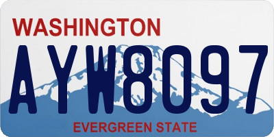 WA license plate AYW8097