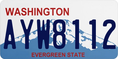 WA license plate AYW8112