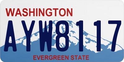 WA license plate AYW8117