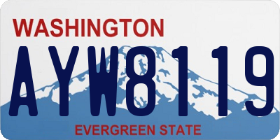 WA license plate AYW8119