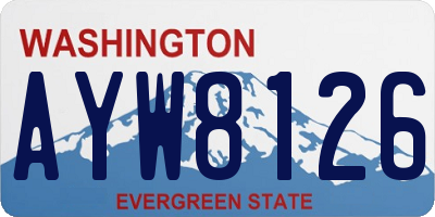 WA license plate AYW8126