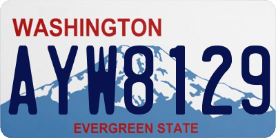 WA license plate AYW8129