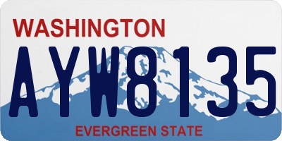 WA license plate AYW8135