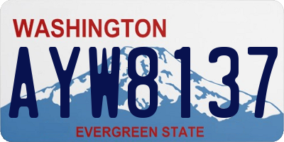 WA license plate AYW8137