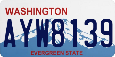 WA license plate AYW8139