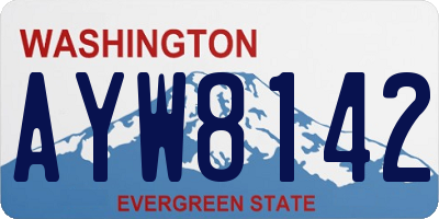 WA license plate AYW8142