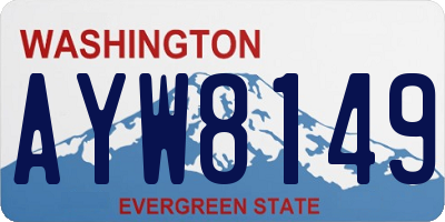 WA license plate AYW8149