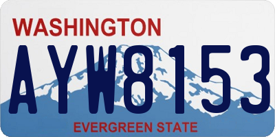 WA license plate AYW8153