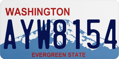 WA license plate AYW8154