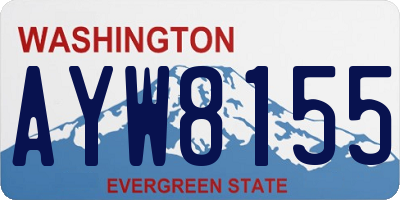 WA license plate AYW8155
