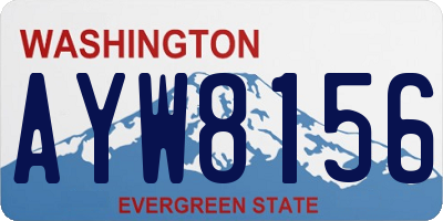 WA license plate AYW8156