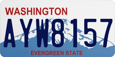 WA license plate AYW8157