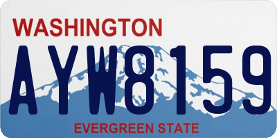 WA license plate AYW8159