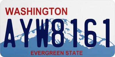 WA license plate AYW8161