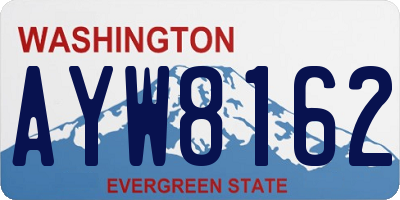 WA license plate AYW8162