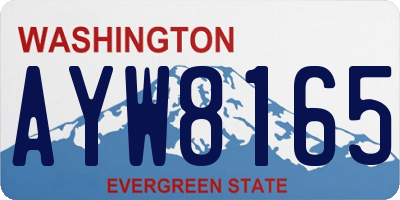 WA license plate AYW8165