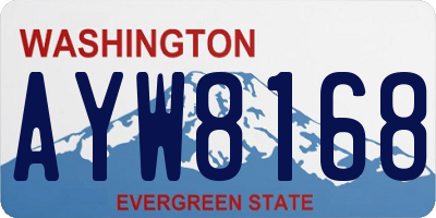 WA license plate AYW8168