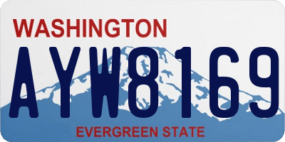 WA license plate AYW8169