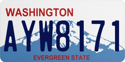 WA license plate AYW8171