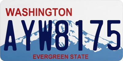 WA license plate AYW8175