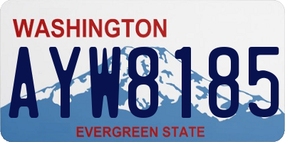 WA license plate AYW8185