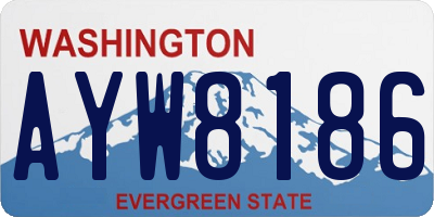 WA license plate AYW8186