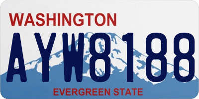 WA license plate AYW8188