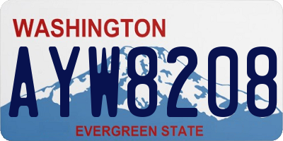 WA license plate AYW8208