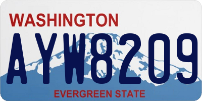 WA license plate AYW8209