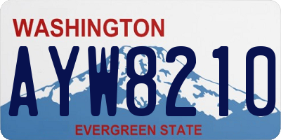 WA license plate AYW8210