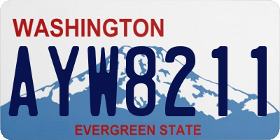 WA license plate AYW8211
