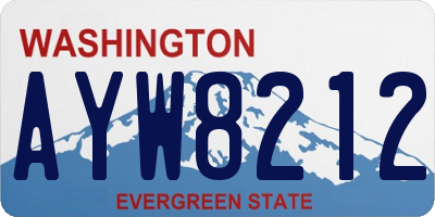WA license plate AYW8212
