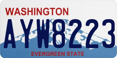 WA license plate AYW8223