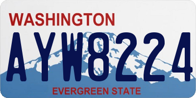 WA license plate AYW8224