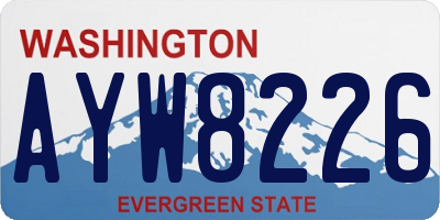 WA license plate AYW8226