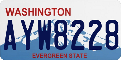 WA license plate AYW8228