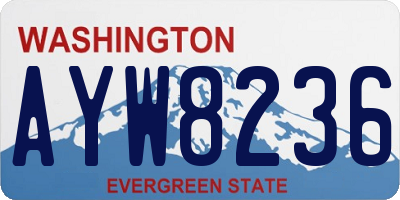 WA license plate AYW8236