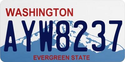 WA license plate AYW8237