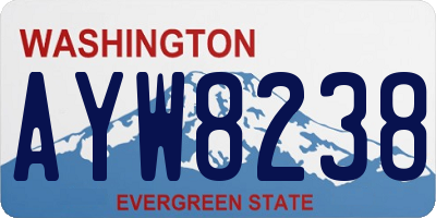 WA license plate AYW8238