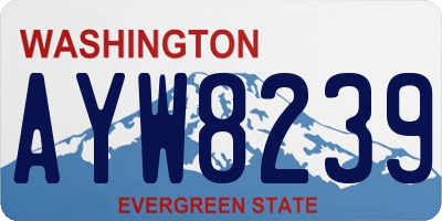 WA license plate AYW8239