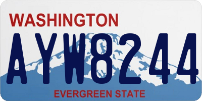 WA license plate AYW8244