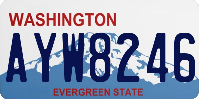 WA license plate AYW8246