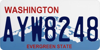 WA license plate AYW8248
