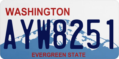 WA license plate AYW8251