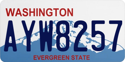 WA license plate AYW8257