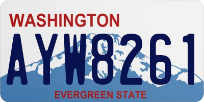 WA license plate AYW8261